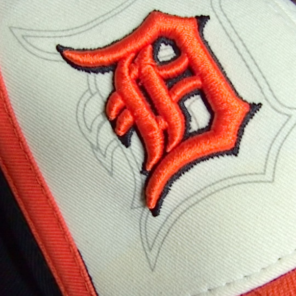 Rare Detroit Tigers Logo S-M Fitted Hat - Picture 3 of 8